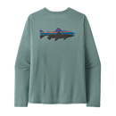 Patagonia Men's L/S Cap Cool Daily Shirt Fitz Roy Trout - Blue Sage/Light Blue Sage X-Dye