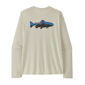 Patagonia Men's L/S Cap Cool Daily Shirt Fitz Roy Trout - Dyno White