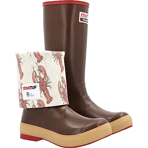 Xtratuf Women's 15" Legacy Boot – Waterproof, Slip-Resistant, Triple-Dipped Neoprene, Salmon Sisters Design