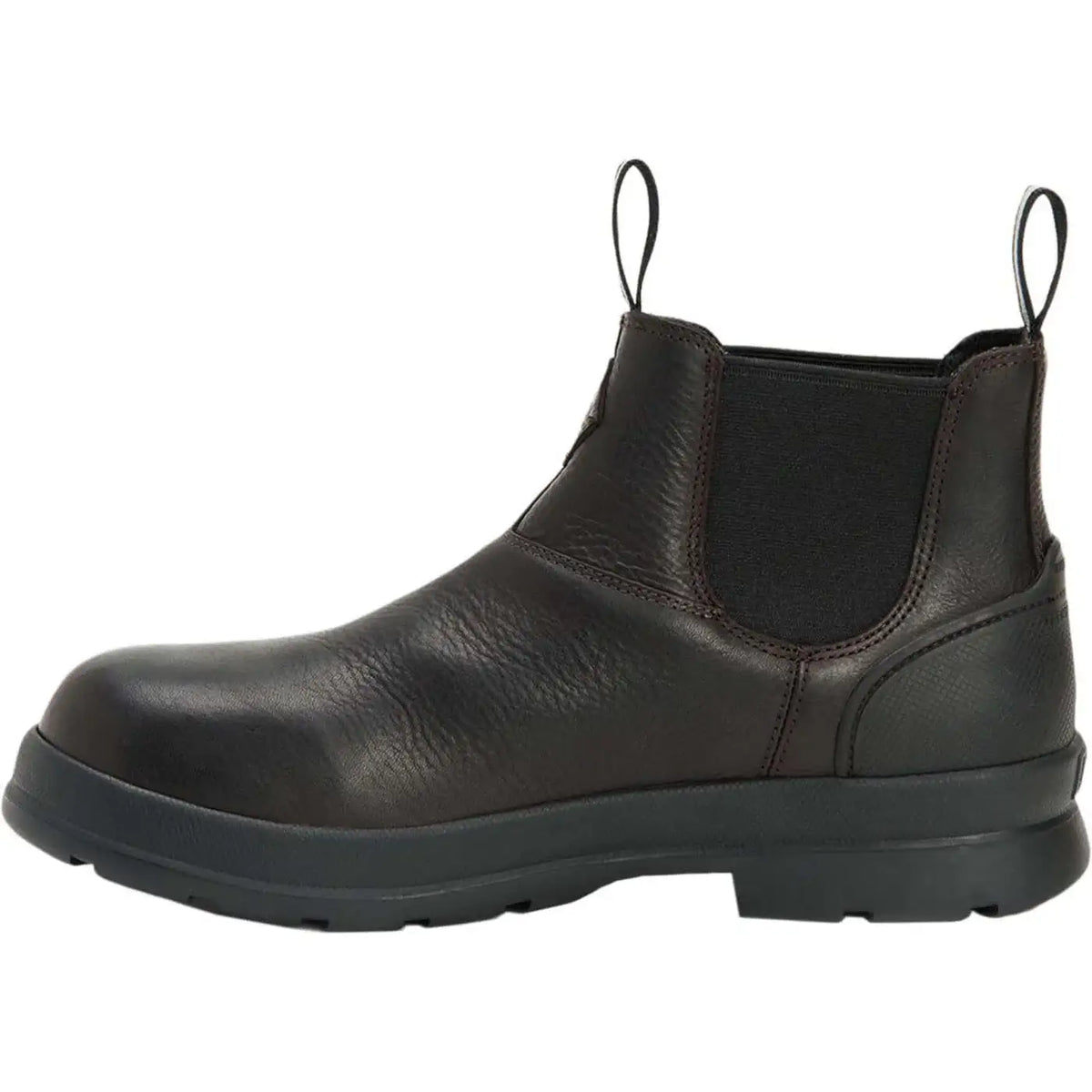 Muck Boot Men's Chore Farm Leather Chelsea Boot – Waterproof, Slip-Resistant, Memory Foam Footbed, Soft Toe