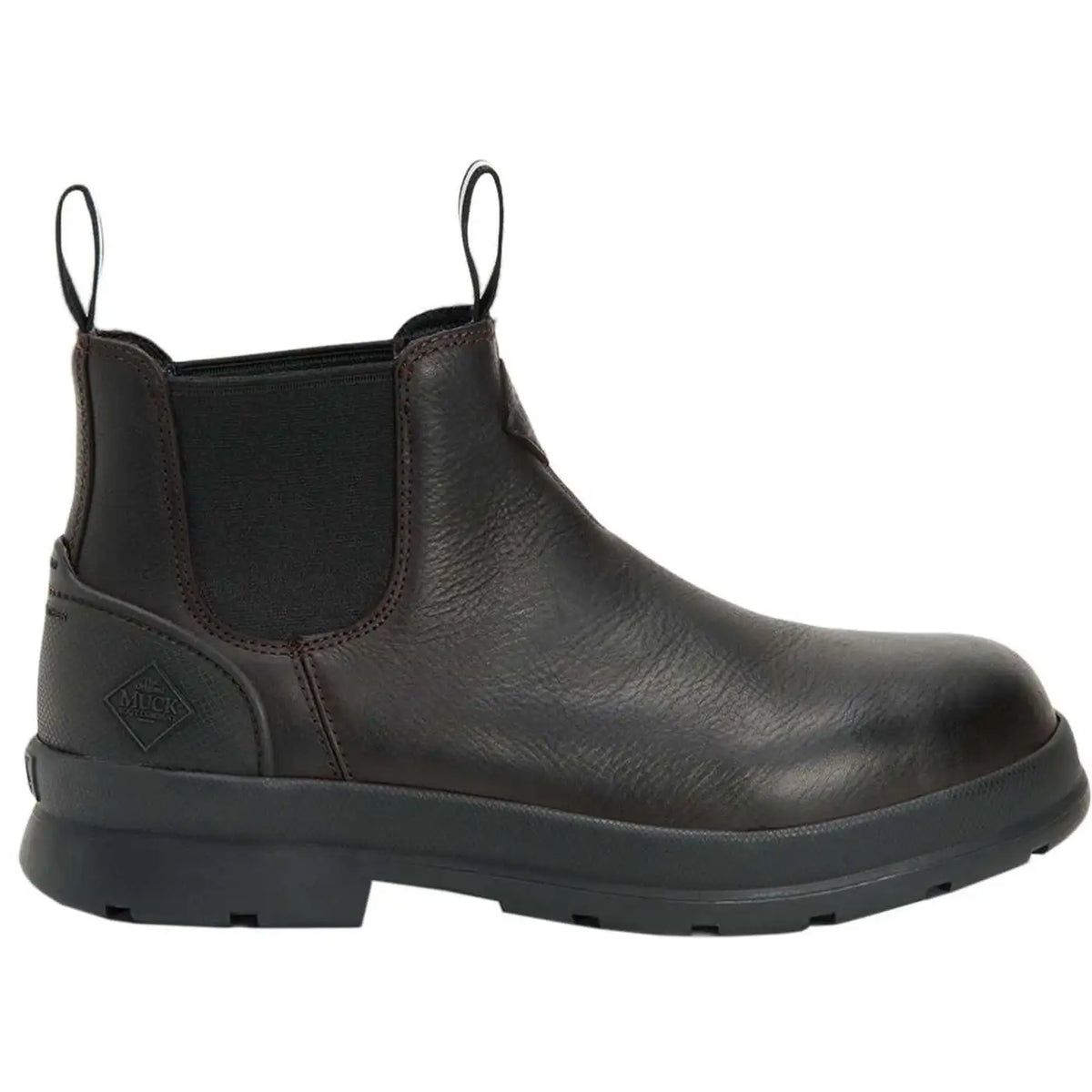 Muck Boot Men's Chore Farm Leather Chelsea Boot – Waterproof, Slip-Resistant, Memory Foam Footbed, Soft Toe