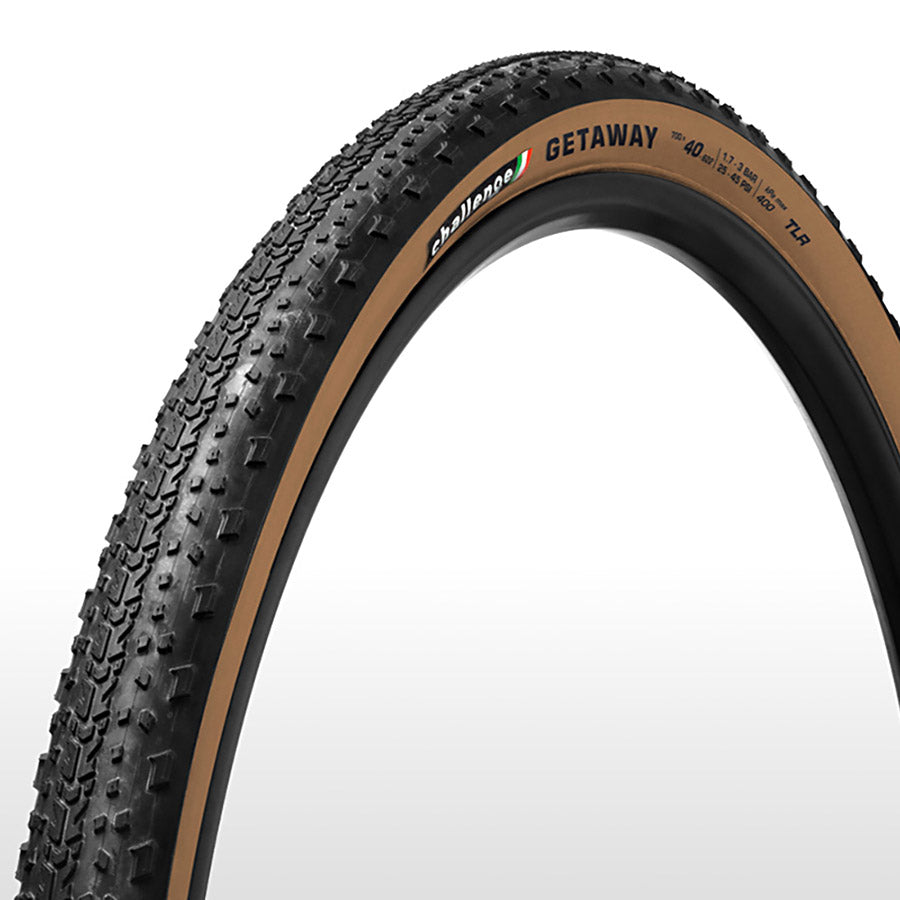 Challenge, Getaway Race V-TLR, Gravel Tire, 700x40C, Folding, Tubeless Ready, SMART-V, PPS, 120TPI