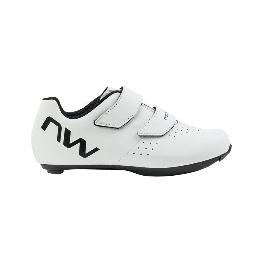 Northwave Sonic Junior Road Shoes – Synthetic Leather, Powershape Arch Support, Velcro Straps, Lightweight