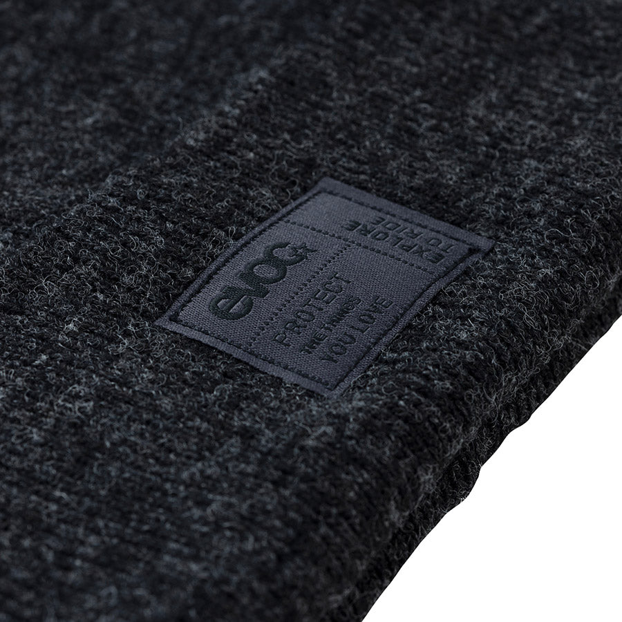 EVOC Logo Beanie – Grey, Wool & Acrylic Blend