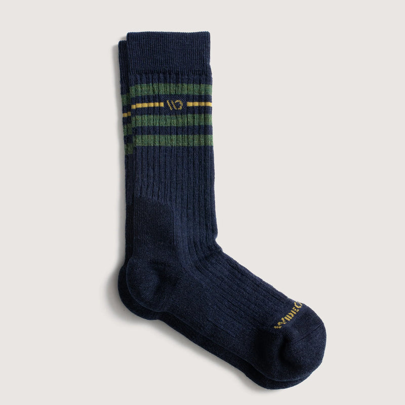 Wide Open Vintage Stripe Midweight Crew Sock - Men's