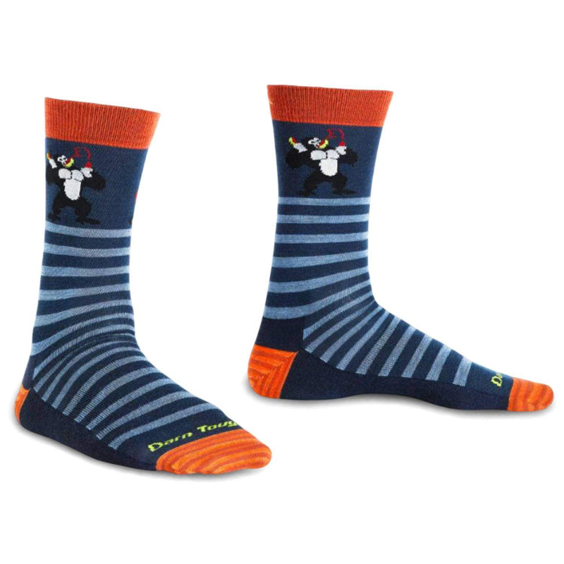 Darn Tough 6066 Animal Haus Crew Lightweight Socks - Men's - Playful, Durable Merino Wool, Seamless, Lightweight Comfort