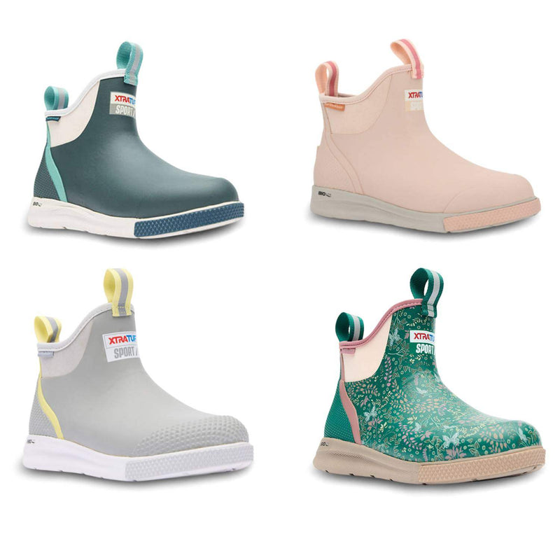 XtraTuf Women's 6in Ankle Deck Sport | Lightweight, High-Performance Ankle Boot for Sportfishing Comfort and Traction