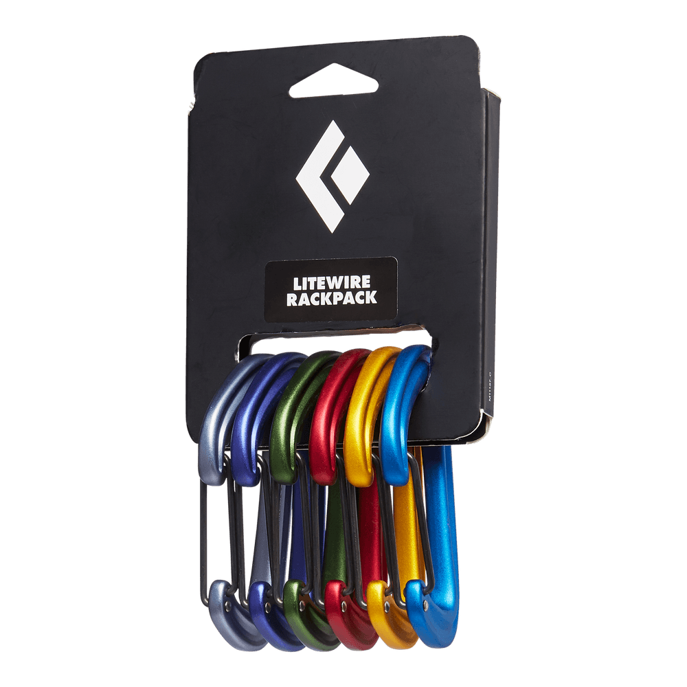 Black Diamond LiteWire Rack Pack | Set of Lightweight and Durable Carabiners for Efficient Climbing Gear Organization