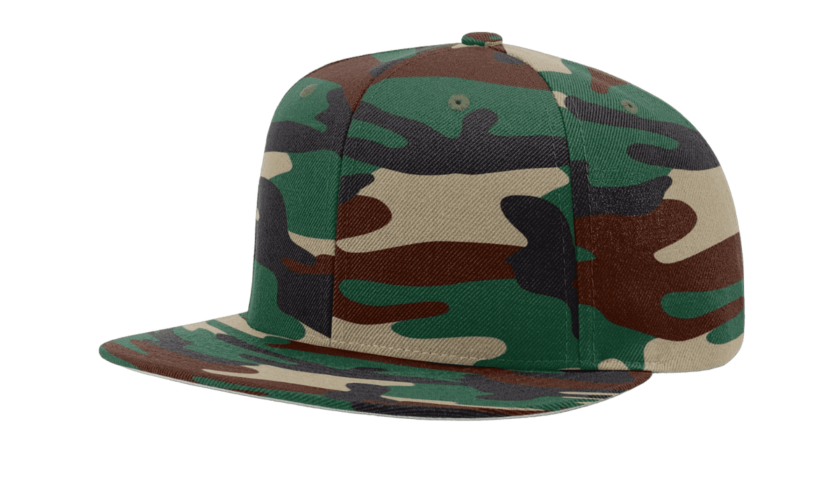 Richardson 510 Flatbill Snapback Cap Wool Blend Hat Hi-Profile Adjustable Snapback
