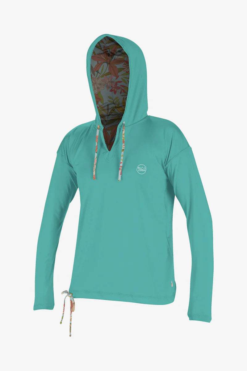 O'Neill Women's Print Long Sleeve Hoodie – Lightweight, Stylish & Comfortable Pullover for Everyday Wear