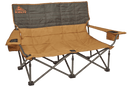 Kelty Low Loveseat 2 Person Foldable Camping Chair w/ Insulated Drink Holders
