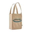 Patagonia Recycled Market Tote - '95 Oval Logo Mountain Sun: Classic Tan