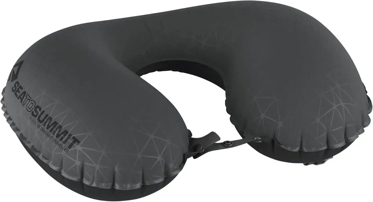 Sea to Summit Aeros Ultralight Traveller Neck Pillow – Compact Inflatable Travel Pillow with Ergonomic Support, Adjustable Neck Closure & Soft 20D Fabric