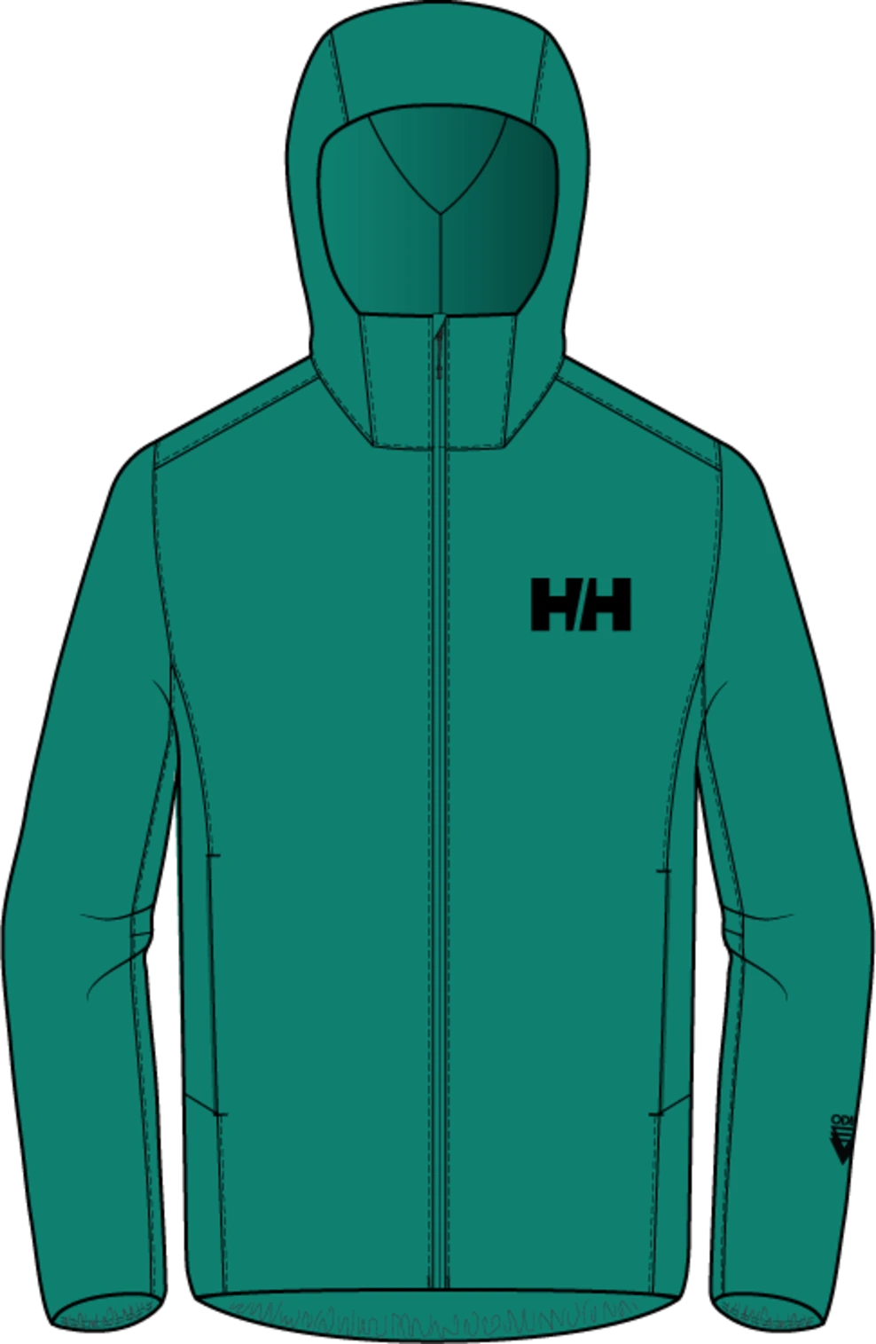 Helly Hansen Odin Everdown Hooded Jacket - Men's - SIGNAL GREEN