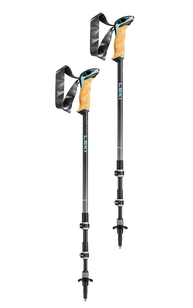 Leki Cressida AS Trekking Poles Aergon Air Compact Grip with Carbide Tips - Pair