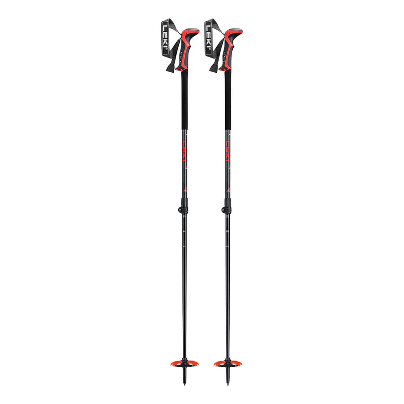 Leki Alpine Haute Route 2 Ski Poles – Adjustable Aluminum Ski Touring Poles with Aergon Grip