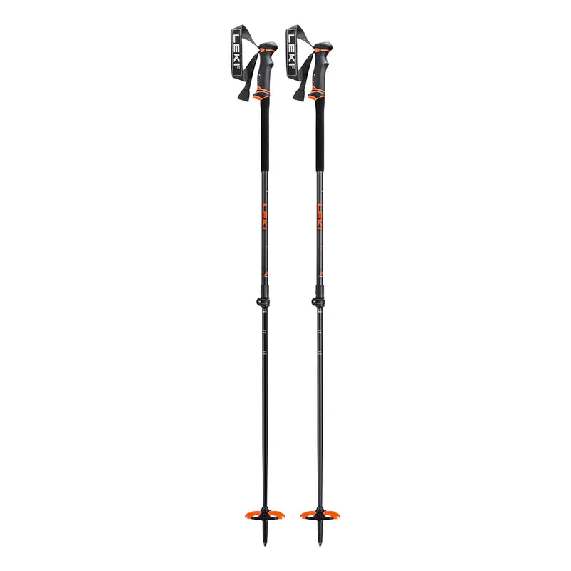 Leki Alpine Helicon Lite Ski Poles – Adjustable Aluminum Backcountry Poles with Evocon PAS Grip