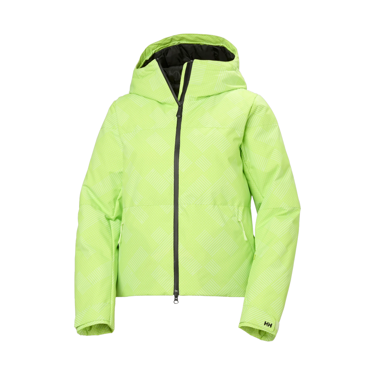 Helly Hansen Nora Short Puffy Jacket - Women's - Washed Lime HH Plaid AOP