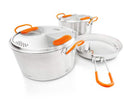 GSI Outdoors Glacier Stainless Base Camper – Medium – Durable, High-Performance Cookware Set for Camping & Outdoor Cooking