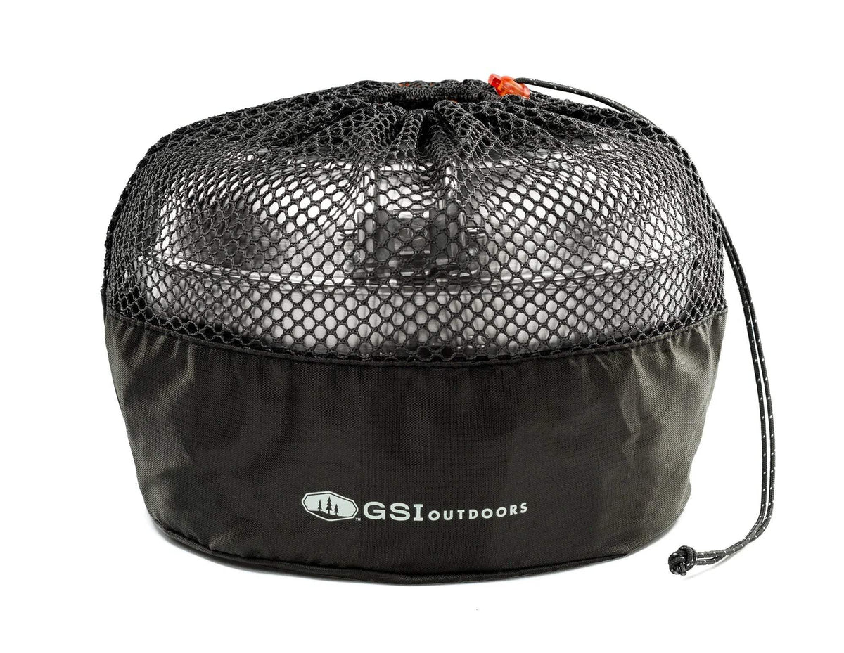 GSI Outdoors Glacier Stainless Base Camper – Medium – Durable, High-Performance Cookware Set for Camping & Outdoor Cooking