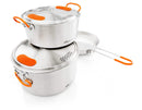 GSI Outdoors Glacier Stainless Base Camper – Medium – Durable, High-Performance Cookware Set for Camping & Outdoor Cooking