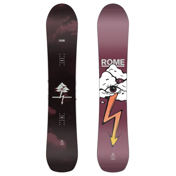 Rome Stale Crewzer Snowboard - Men’s All-Mountain Freestyle Board with True Twin Shape and Balanced Flex for Versatile Performance