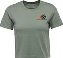 Black Diamond Women's Faded Crop Short Sleeve Tee – Organic Cotton & Relaxed Fit