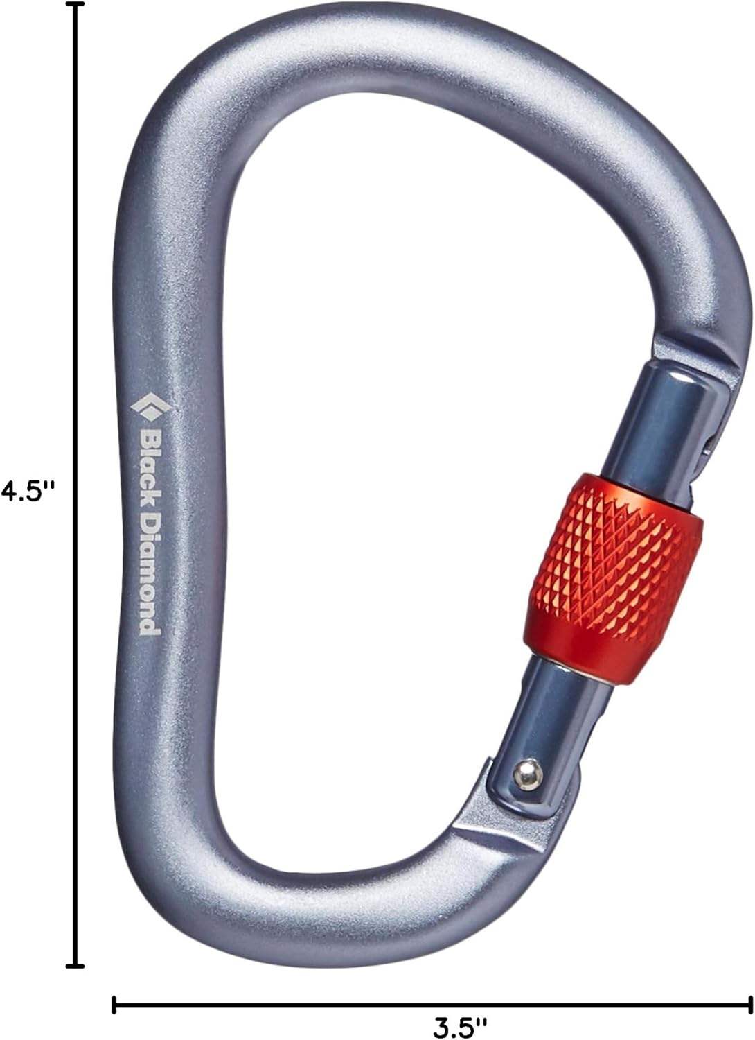 Black Diamond RockLock Triple Lock Carabiner - Heavy-Duty Locking Carabiner for Belaying, Rappelling, and Anchors