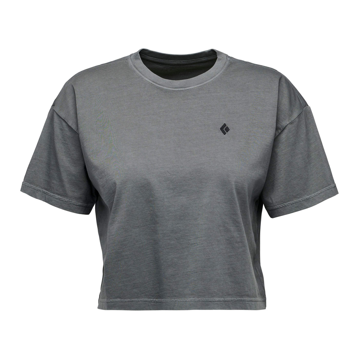 Black Diamond Women's Diamond Crop Short Sleeve T-Shirt – 100% Organic Cotton, Relaxed Fit Everyday Tee