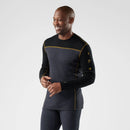 Smartwool Men's Classic Thermal Merino Base Layer Colorblock Crew in Charcoal-Honey Gold