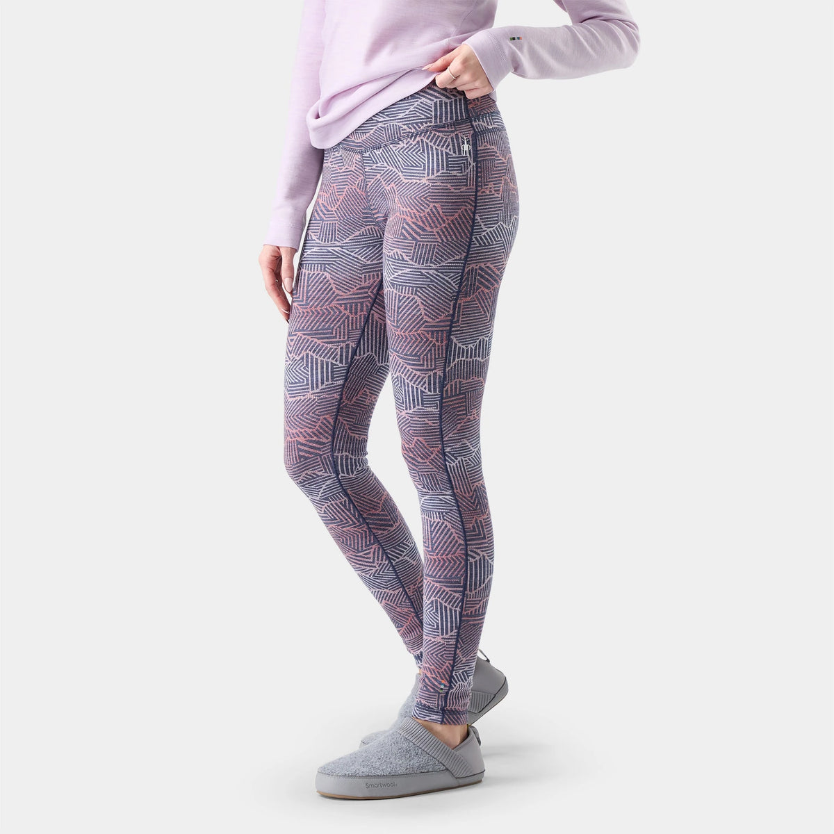 Smartwool Women's Classic Thermal Merino Base Layer in Nightfall Linear Peaks