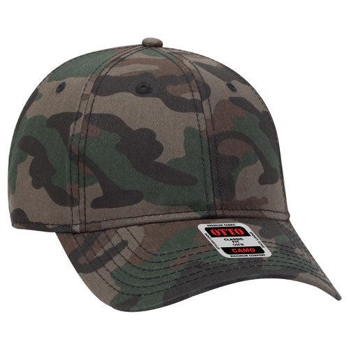 OTTO CAP® 78-353 - Camouflage 6 Panel Low Profile Baseball Cap