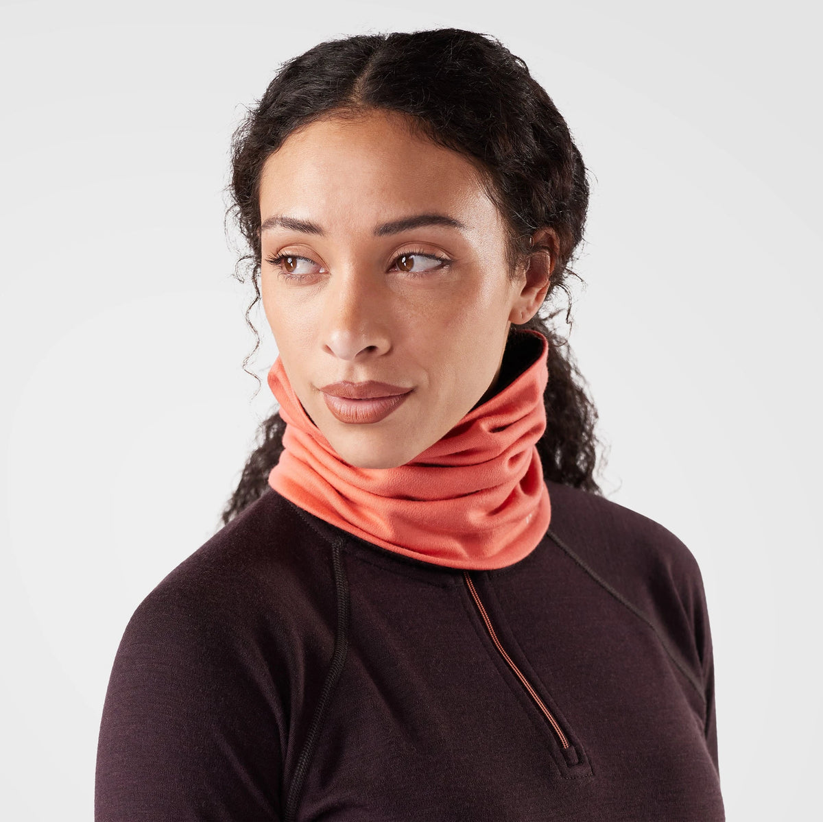 Smartwool Thermal Merino Reversible Neck Gaiter in Coral Reef Mink