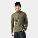 Smartwool Men's Classic Thermal Merino Base Layer 1/4 Zip in Winter Moss Heather