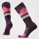 Smartwool Women's Ski Targeted Cushion Pattern Over The Calf Socks in Purple Iris