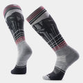 Smartwool Ski Targeted Cushion Summit Shot Over The Calf Socks in Light Gray