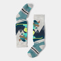 Smartwool Kids' Full Cushion Mountain Moose Pattern Over The Calf Socks in Ash