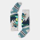Smartwool Kids' Full Cushion Mountain Moose Pattern Over The Calf Socks in Ash