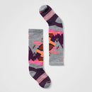 Smartwool Kids' Full Cushion Mountain Moose Pattern Over The Calf Socks in Light Gray-Pink