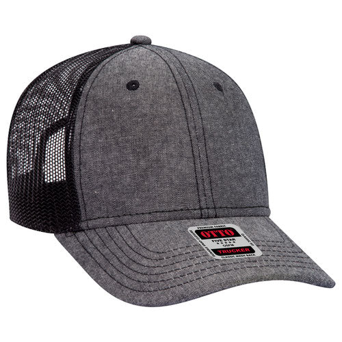 OTTO CAP 83-1239 -  6 Panel Low Profile Mesh Back Trucker Hat