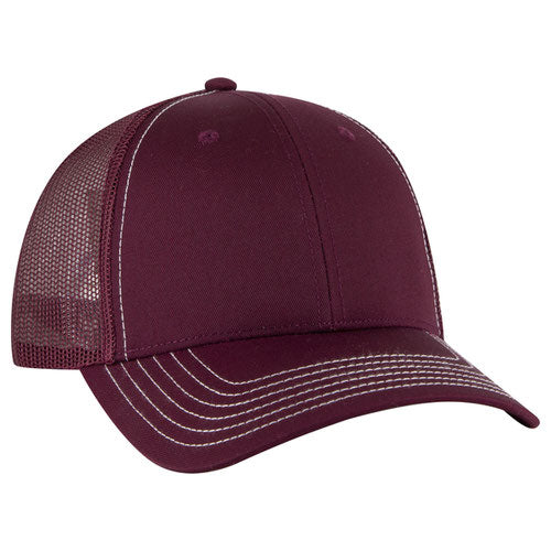 OTTO CAP 83-1239 -  6 Panel Low Profile Mesh Back Trucker Hat