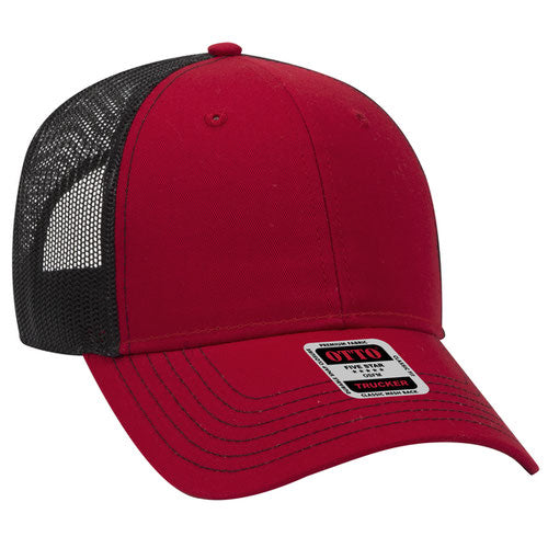 OTTO CAP 83-1239 -  6 Panel Low Profile Mesh Back Trucker Hat