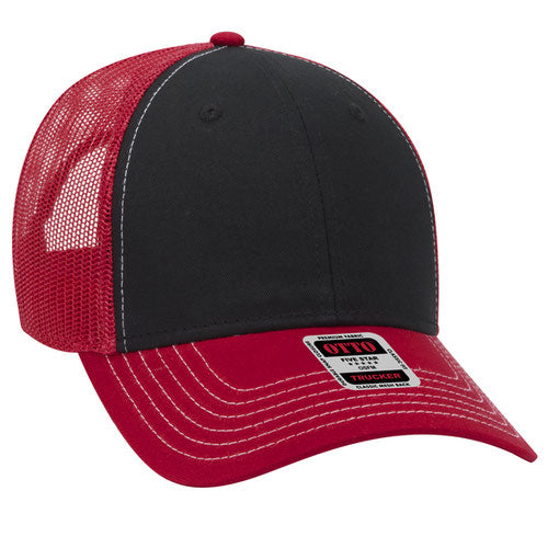 OTTO CAP 83-1239 -  6 Panel Low Profile Mesh Back Trucker Hat