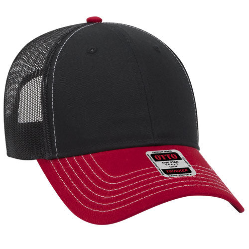 OTTO CAP 83-1239 -  6 Panel Low Profile Mesh Back Trucker Hat