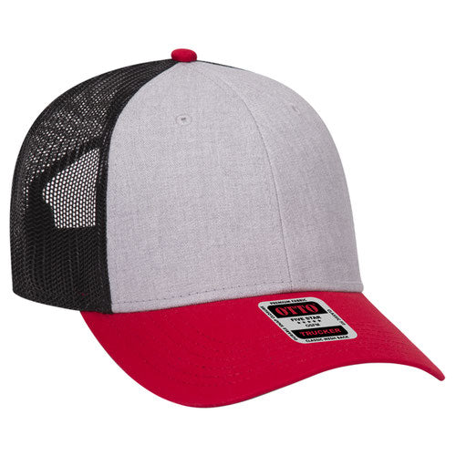 OTTO CAP 83-1239 -  6 Panel Low Profile Mesh Back Trucker Hat