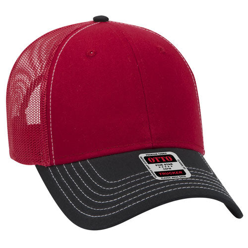 OTTO CAP 83-1239 -  6 Panel Low Profile Mesh Back Trucker Hat