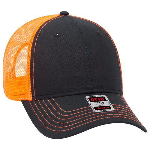 OTTO CAP 83-1239 -  6 Panel Low Profile Mesh Back Trucker Hat