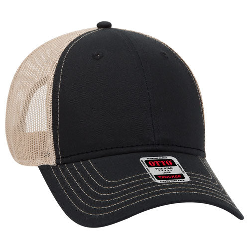 OTTO CAP 83-1239 -  6 Panel Low Profile Mesh Back Trucker Hat