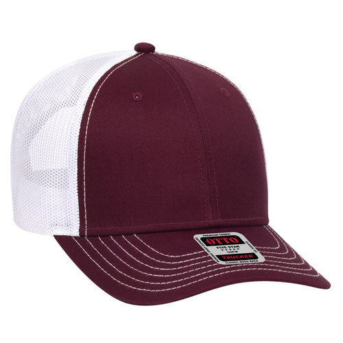 OTTO CAP 83-1239 -  6 Panel Low Profile Mesh Back Trucker Hat