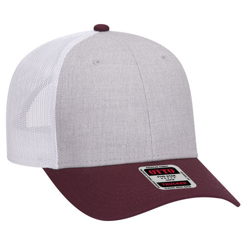 OTTO CAP 83-1239 -  6 Panel Low Profile Mesh Back Trucker Hat